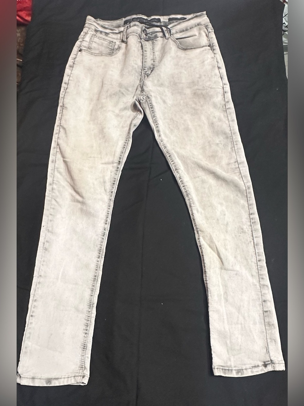 Slim Fit Men's Washed Light Gray Skinny Jeans